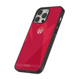 Coque iPhone 12 / 12 Pro - Silicone rigide noir Maillot de football Canada 2026 personnalisable