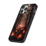 iPhone 12 / 12 Pro Case Hülle - Silikon schwarz Halloween 2025 Road of Terrifying Pumpkins