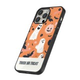 Coque iPhone 12 / 12 Pro - Silicone rigide noir Halloween 2025 Trick treat
