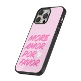 iPhone 12 / 12 Pro Case Hülle - Silikon schwarz More amor porfavor