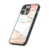 Coque iPhone 12 / 12 Pro - Silicone rigide noir Shimmering Orange