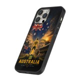 Coque iPhone 12 / 12 Pro - Silicone rigide noir Football Australie splash 2026