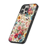 iPhone 12 / 12 Pro Case Hülle - Silikon schwarz Spring 25 fruehling bluetend