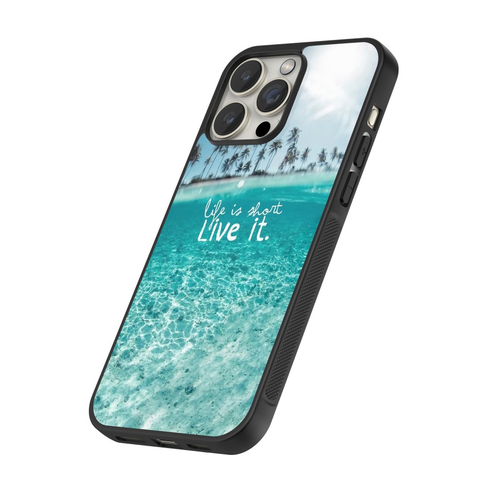 Coque iPhone 12 / 12 Pro - Silicone rigide noir Summer 18 24