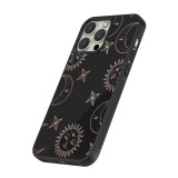 Coque iPhone 12 / 12 Pro - Silicone rigide noir Suns and Moons