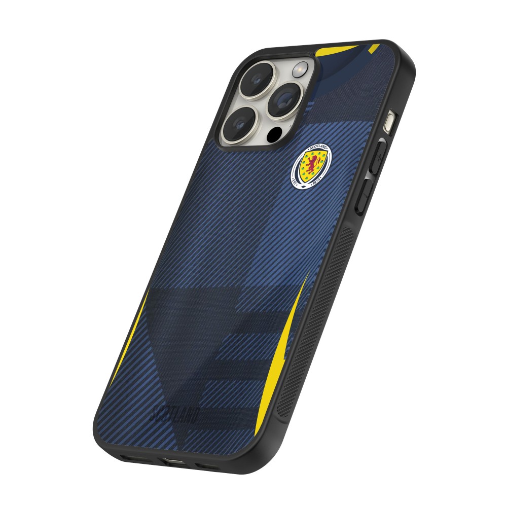 iPhone 12 Pro Max Case Hülle - Silikon schwarz Schottland personalisierbares Fussballtrikot