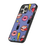 iPhone 12 Pro Max Case Hülle - Silikon schwarz Lips and lipgloss