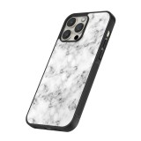 Coque iPhone 12 Pro Max - Silicone rigide noir Marble 01