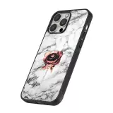 Coque iPhone 12 Pro Max - Silicone rigide noir Marble Rose Gold