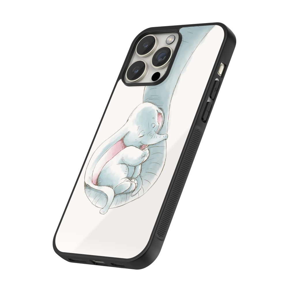 Coque iPhone 12 Pro Max - Silicone rigide noir Mom 1903