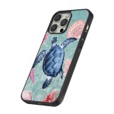 iPhone 12 Pro Max Case Hülle - Silikon schwarz Preppy Turtle