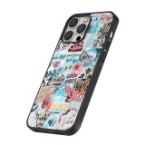 Coque iPhone 12 Pro Max - Silicone rigide noir Summer 20 collage