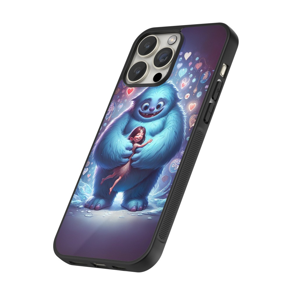Coque iPhone 12 Pro Max - Silicone rigide noir Valentine 2024 Fluffy Love