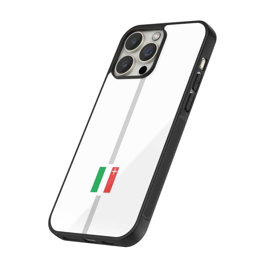 iPhone 13 Pro Max Case Hülle - Silikon schwarz Kanton NE weiss