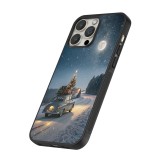 Coque iPhone 13 Pro Max - Silicone rigide noir Christmas 25 Car with Tree Xmas
