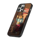 Coque iPhone 13 Pro Max - Silicone rigide noir Dancing frog DTMF