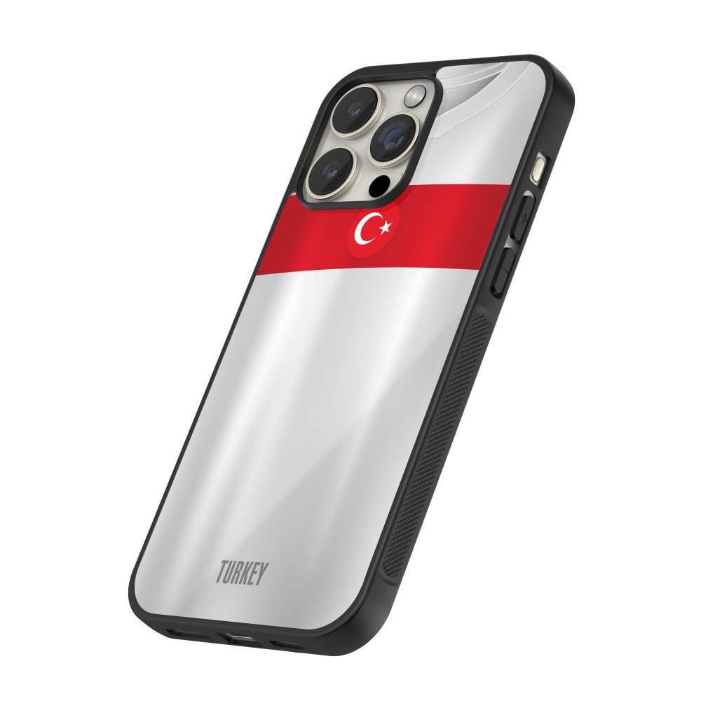iPhone 13 Pro Max Case Hülle - Silikon schwarz Türkei personalisierbares Fussballtrikot