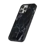 Coque iPhone 13 Pro Max - Silicone rigide noir Marble Black 01