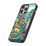 iPhone 13 Pro Max Case Hülle - Silikon schwarz Medellin Comuna 13 Kunst