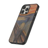 iPhone 13 Pro Max Case Hülle - Silikon schwarz Kunstbild - Der Schrei - Edvard Munch