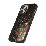 iPhone 13 Pro Case Hülle - Silikon schwarz Abstract Bubble Lines