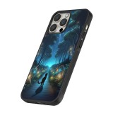 iPhone 13 Pro Case Hülle - Silikon schwarz Schwarze Katze Spaziergang