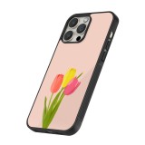 iPhone 13 Pro Case Hülle - Silikon schwarz Spring 23 tulip trio