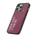 Coque iPhone 13 Pro - Silicone rigide noir Valentine 2024 mucho amor rosado
