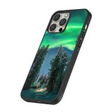 Coque iPhone 13 Pro - Silicone rigide noir Winter 22 Northern Lights