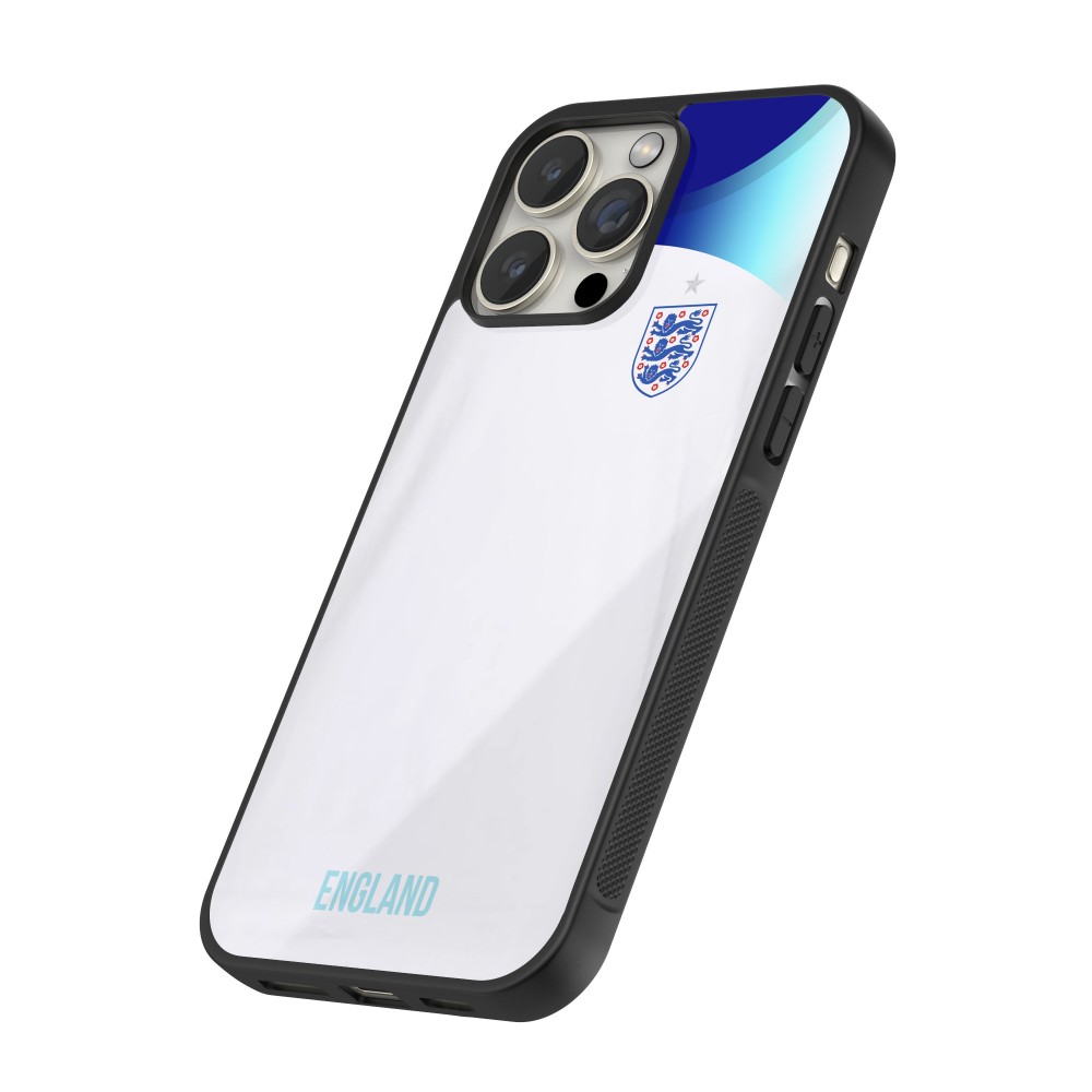 iPhone 14 Pro Max Case Hülle - Silikon schwarz England 2022 personalisierbares Fußballtrikot