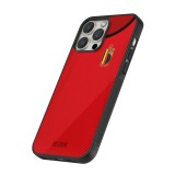 Coque iPhone 14 Pro Max - Silicone rigide noir Maillot de football Belgique 2022 personnalisable