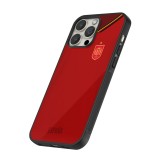 Coque iPhone 14 Pro Max - Silicone rigide noir Maillot de football Espagne 2022 personnalisable