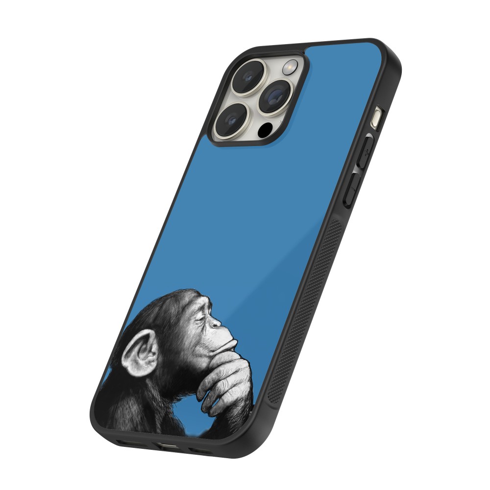 Coque iPhone 14 Pro Max - Silicone rigide noir Monkey Pop Art