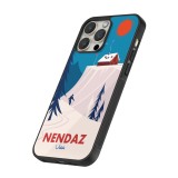Coque iPhone 14 Pro Max - Silicone rigide noir Nendaz Cabane Ski