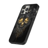 Coque iPhone 14 Pro Max - Silicone rigide noir Skull 02