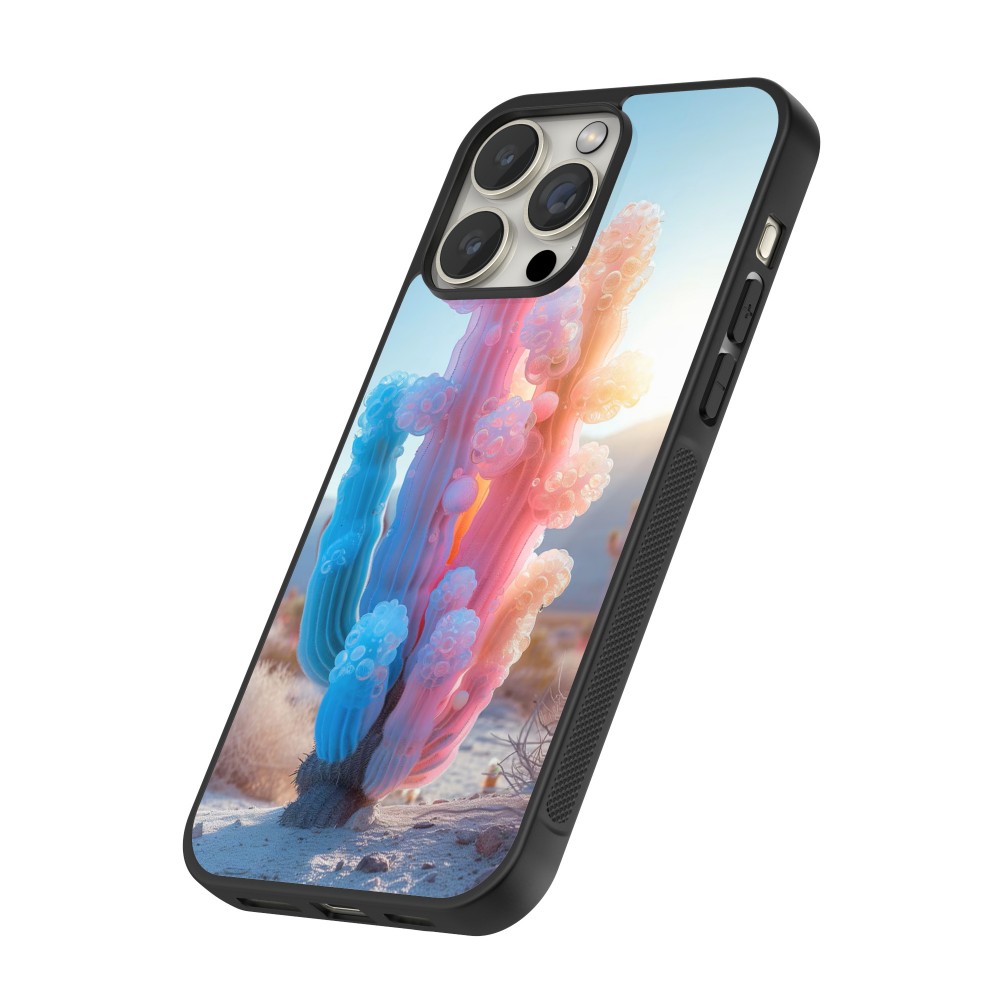 iPhone 14 Pro Max Case Hülle - Silikon schwarz Artificial vegetation 2025