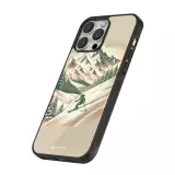 Coque iPhone 14 Pro Max - Silicone rigide noir Vintage Ski Mountain