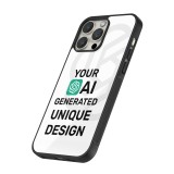 Coque iPhone 14 Pro - Silicone rigide noir 100% unique générée par intelligence artificielle (AI) avec vos idées