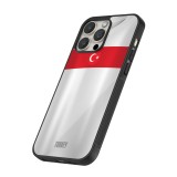 Coque iPhone 14 Pro - Silicone rigide noir Maillot de football Turquie personnalisable
