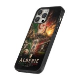 Coque iPhone 14 Pro - Silicone rigide noir Football Algérie splash 2026
