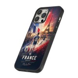 Coque iPhone 14 Pro - Silicone rigide noir Football France splash 2026