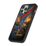 Coque iPhone 14 Pro - Silicone rigide noir Football République démocratique du Congo splash 2026