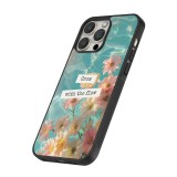 Coque iPhone 14 Pro - Silicone rigide noir Summer 2025 Grow with the flow