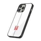 Coque iPhone 15 Pro Max - Silicone rigide noir Canton NW blanc