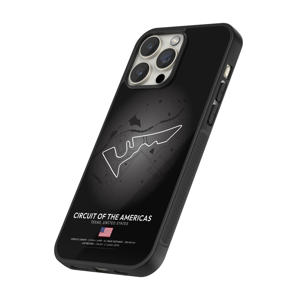 iPhone 15 Pro Max Case Hülle - Silikon schwarz F1 Track 2025 United States