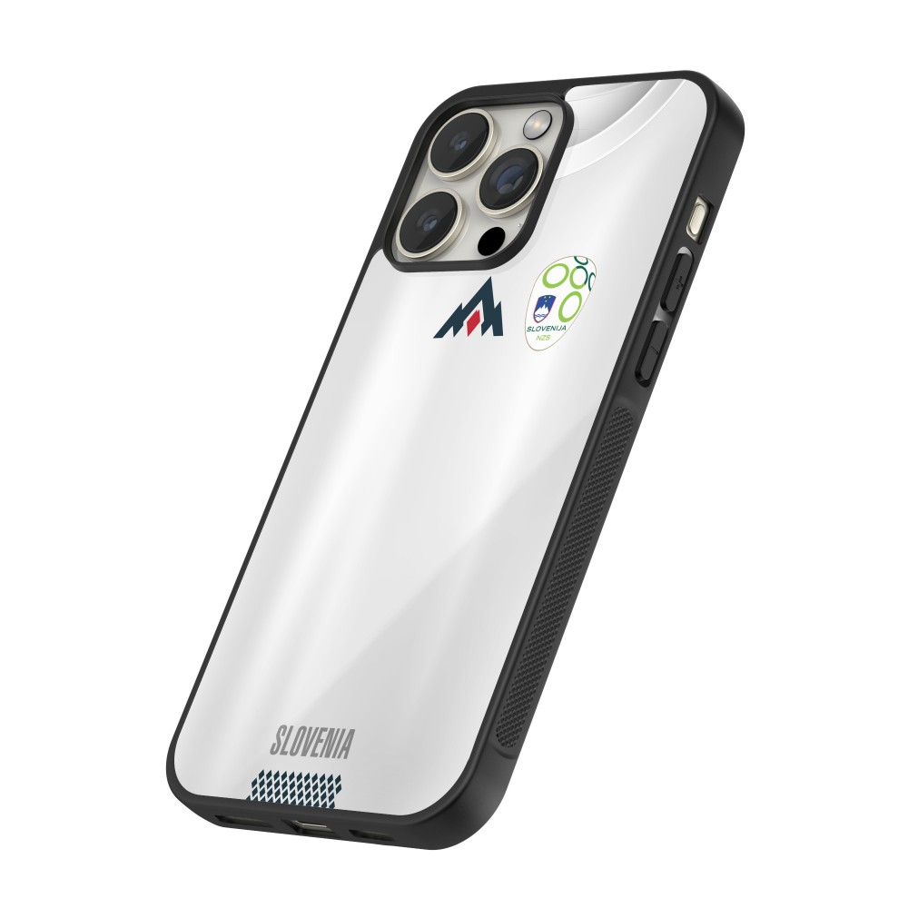 iPhone 15 Pro Max Case Hülle - Silikon schwarz Fussballtrikot Slowenien