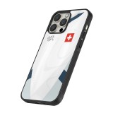 iPhone 15 Pro Max Case Hülle - Silikon schwarz Schweiz Away personalisierbares Fussballtrikot