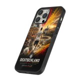 Coque iPhone 15 Pro Max - Silicone rigide noir Football Allemagne splash 2026
