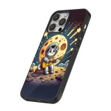 iPhone 15 Pro Case Hülle - Silikon schwarz AstroKatze RockMond