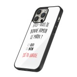 iPhone 15 Pro Case Hülle - Silikon schwarz Bonne humeur matin